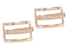 14K Red Gold Earrings with Cubic Zirconia 250040