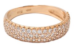 14K Red Gold Ring with Cubic Zirconia 350056, 17.5