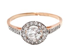 14K Red Gold Ring with Cubic Zirconia 350150, 17.5