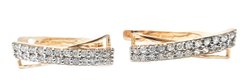 14K Red Gold Earrings with Cubic Zirconia 250042