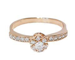 14K Red Gold Ring with Cubic Zirconia 350124, 16