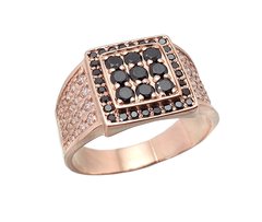 14K Red Gold Ring with Cubic Zirconia 400004, 18