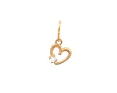 14K red gold pendant "Hart" with Cubic zirconia 100044