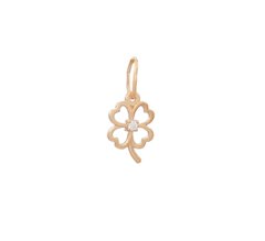 14K red gold pendant "Clover" with Cubic zirconia 100046