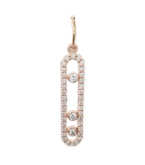 14K red gold pendant with Cubic zirconia 100047