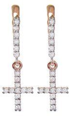 14K Red Gold Earrings with Cubic Zirconia 250134
