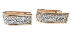 14K Red Gold Earrings with Cubic Zirconia 250178