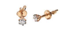 14K Red Gold Earrings with Cubic Zirconia 250195