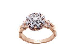 14K Red Gold Ring with Cubic Zirconia 350343, 16.5
