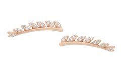 14K Red Gold Earrings "Cuffs" with Cubic Zirconia 250224