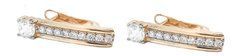 14K Red Gold Earrings with Cubic Zirconia 250067
