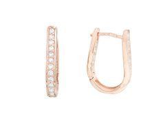 14K Red Gold Earrings with Cubic Zirconia 250225