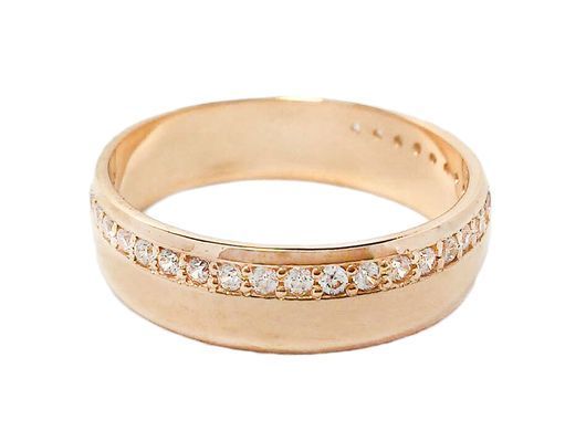 14K Red Gold Ring with Cubic Zirconia 350123
