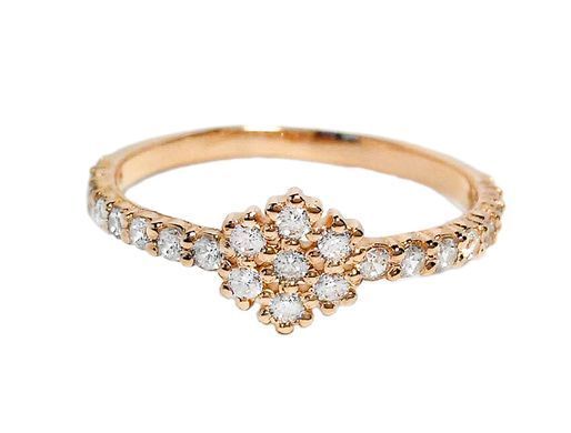 14K Red Gold Ring with Cubic Zirconia 350126, 17