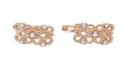 14K Red Gold Earrings with Cubic Zirconia 250109