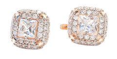 14K Red Gold Earrings with Cubic Zirconia 250113