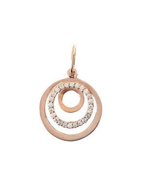 14K red gold pendant with Cubic zirconia 100001
