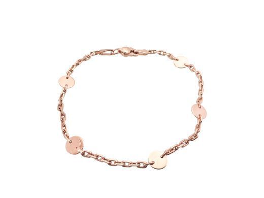 Браслет з червоного золота з вставками, 18