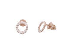 14K Red Gold Earrings with Cubic Zirconia