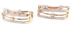 14K Red Gold Earrings with Cubic Zirconia 250133